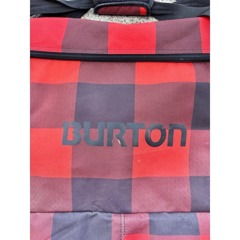 Burton Black Red Plaid 68inches Snowboarding Bag with Over The Shoulder Strap